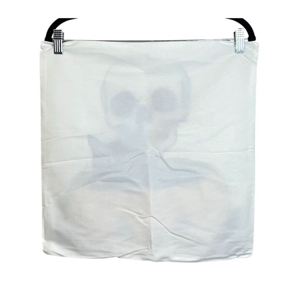 4 Pack Halloween Skeleton Skull Pumpkin Square Throw Pillow Covers Gothic Grunge - Picture 9 of 14